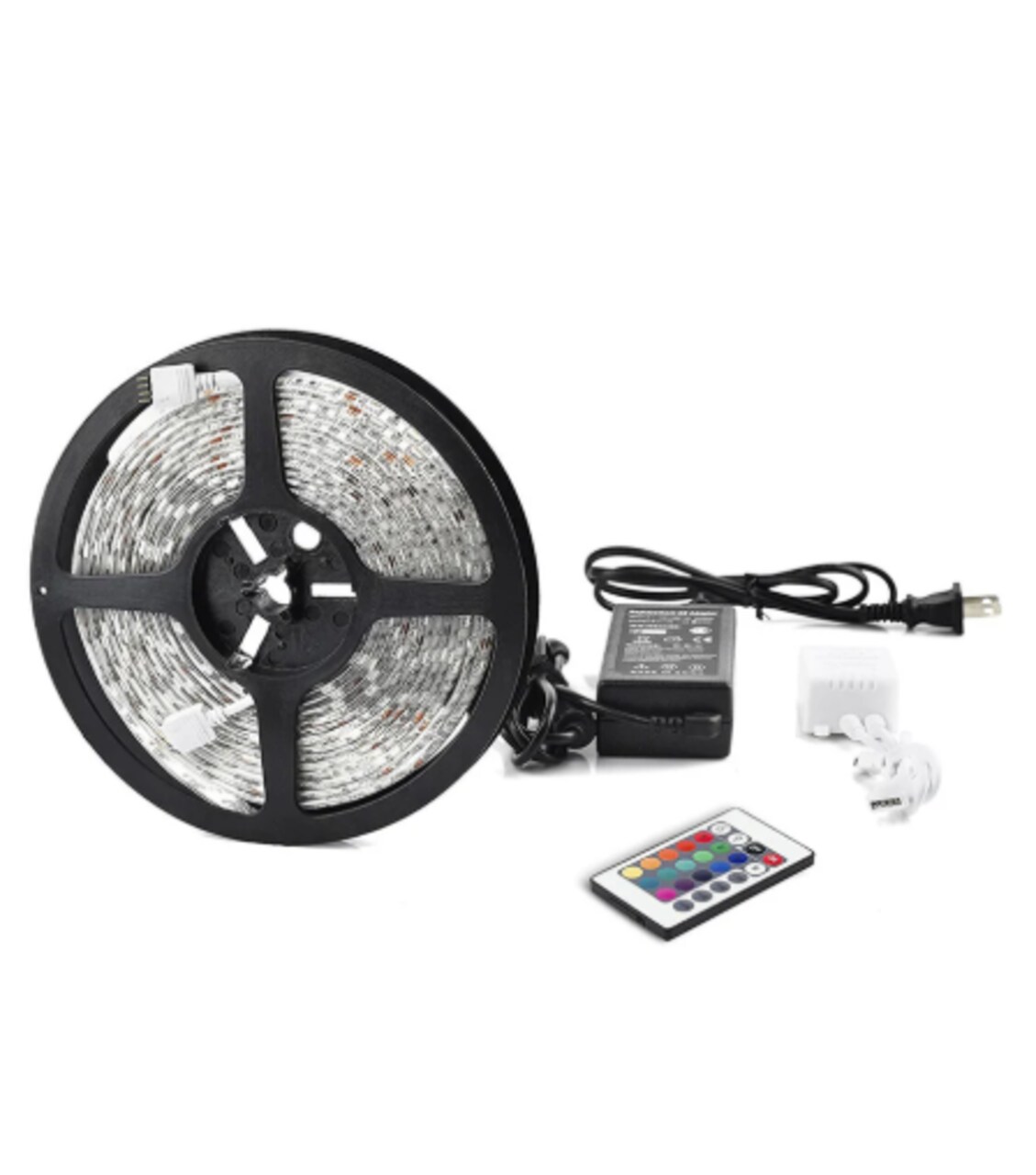 RGB Waterproof LED Strip Lights, 300 LEDs, 16ft, Complete Kit with Remote
